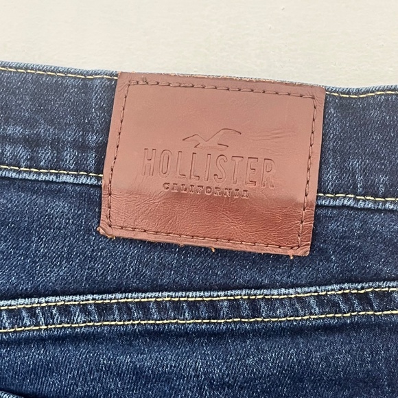 Hollister Epic Flex Straight Leg Jeans Mens 34x32 Blue Denim Mid Rise Slim Fit - Picture 7 of 14